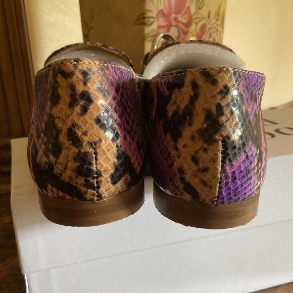 NWT Donald PLINER Metallic mini viper Lavender Leather Loafers new with box… - Picture 10 of 16